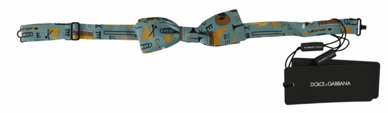 Dolce & Gabbana Elegant Mint Green Jazz Club Silk Bow Tie - Image 2