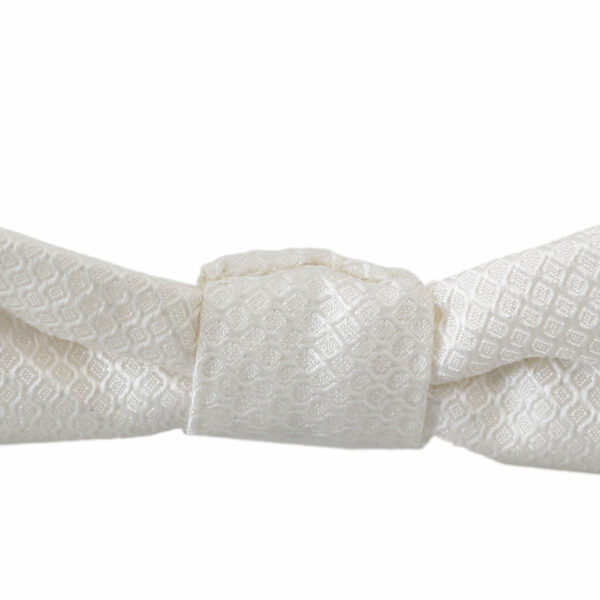 Dolce & Gabbana Elegant White Silk Bow Tie
