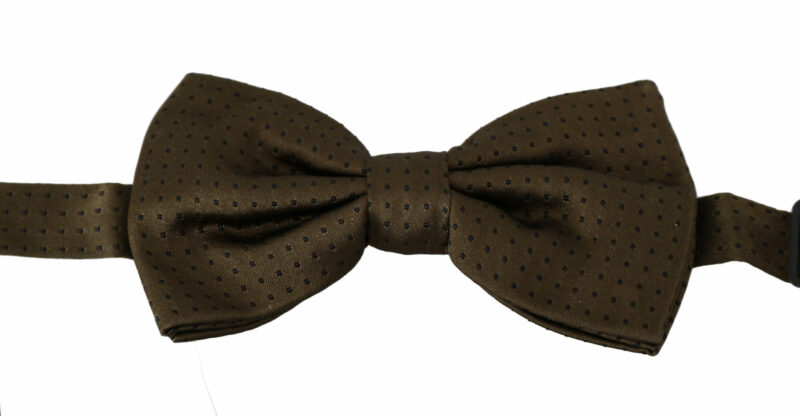 Dolce & Gabbana Elegant Silk Polka Dot Bow Tie - Image 2