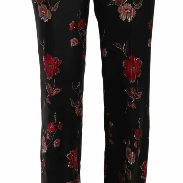 Dolce & Gabbana Elegant Floral Print Boot Cut Trousers