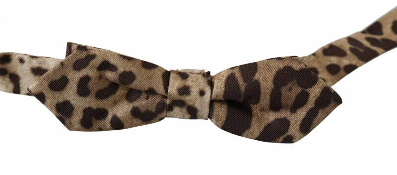 Dolce & Gabbana Exquisite Silk Leopard Print Bow Tie - Image 2