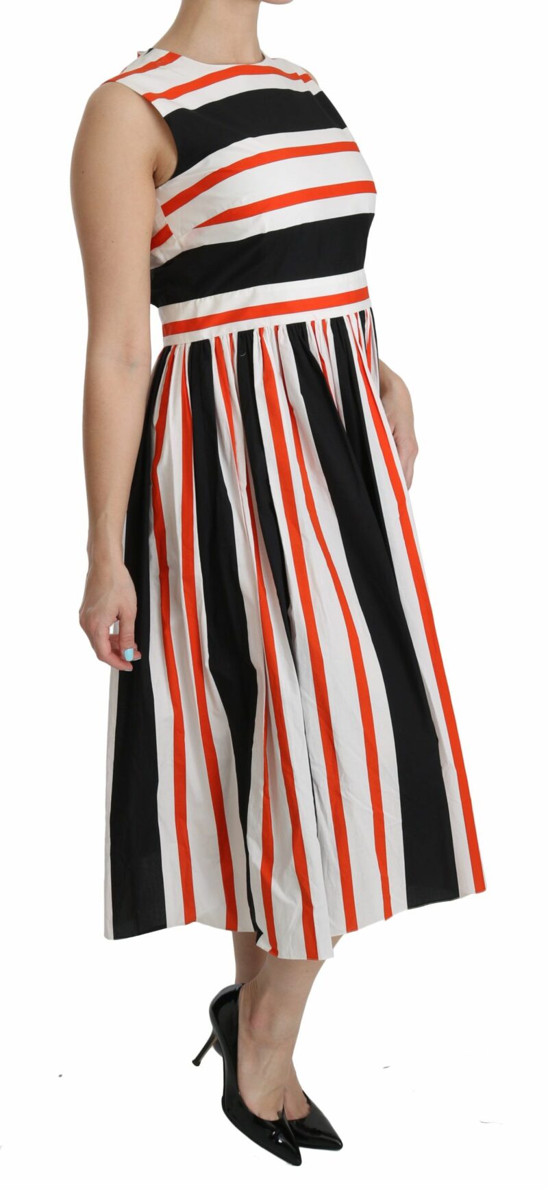 Dolce & Gabbana A-Line Pleated Midi Fashion Dress - Image 6