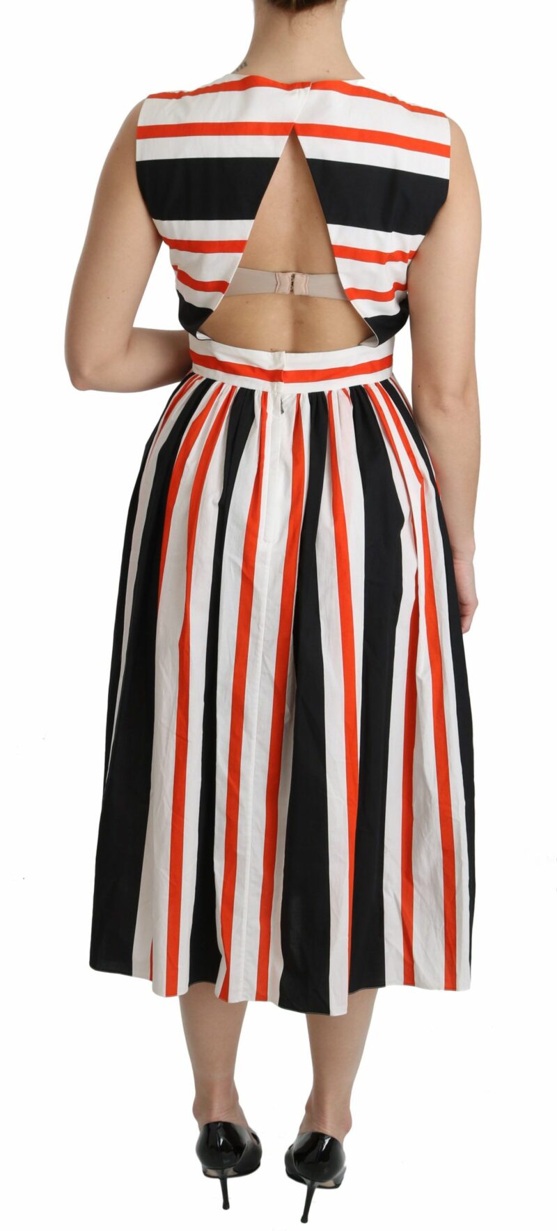 Dolce & Gabbana A-Line Pleated Midi Fashion Dress - Image 4