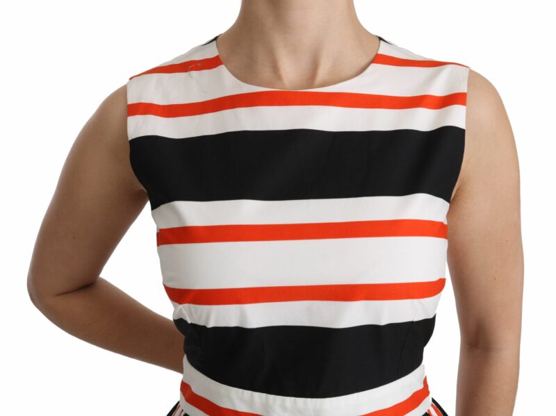 Dolce & Gabbana A-Line Pleated Midi Fashion Dress - Image 3