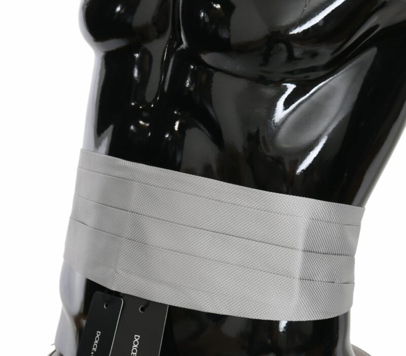 Dolce & Gabbana Elegant Silk Gray Cummerbund - Image 2
