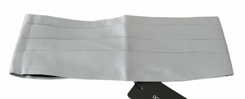 Dolce & Gabbana Elegant Silk Gray Cummerbund - Image 4