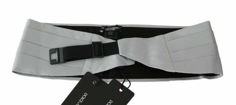 Dolce & Gabbana Elegant Silk Gray Cummerbund - Image 5