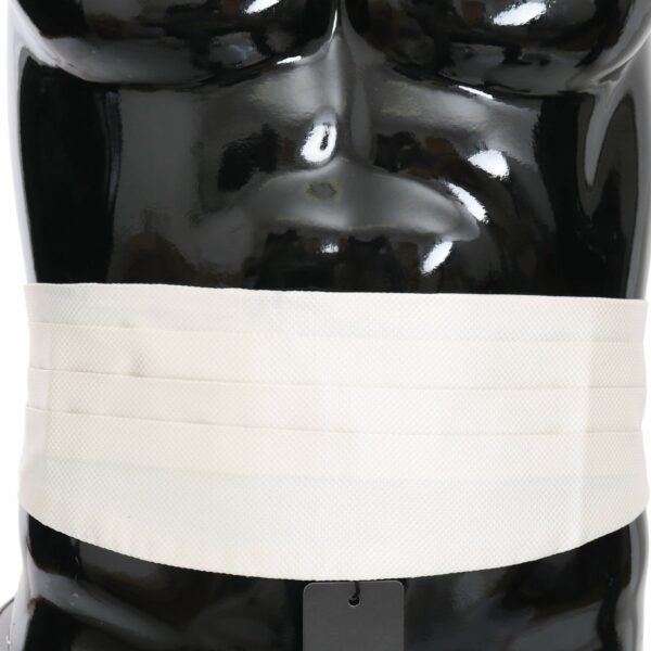 Dolce & Gabbana Elegant Silk White Patterned Cummerbund
