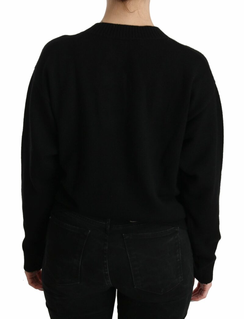 Dolce & Gabbana Elegant Black Cashmere Cardigan Top - Image 4