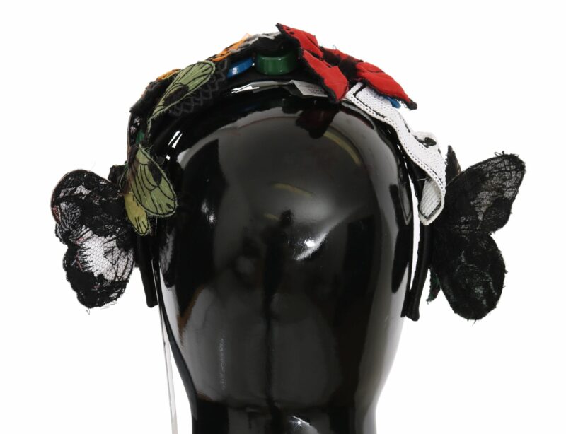 Dolce & Gabbana Elegant Floral Silk Headband Diadem - Image 3