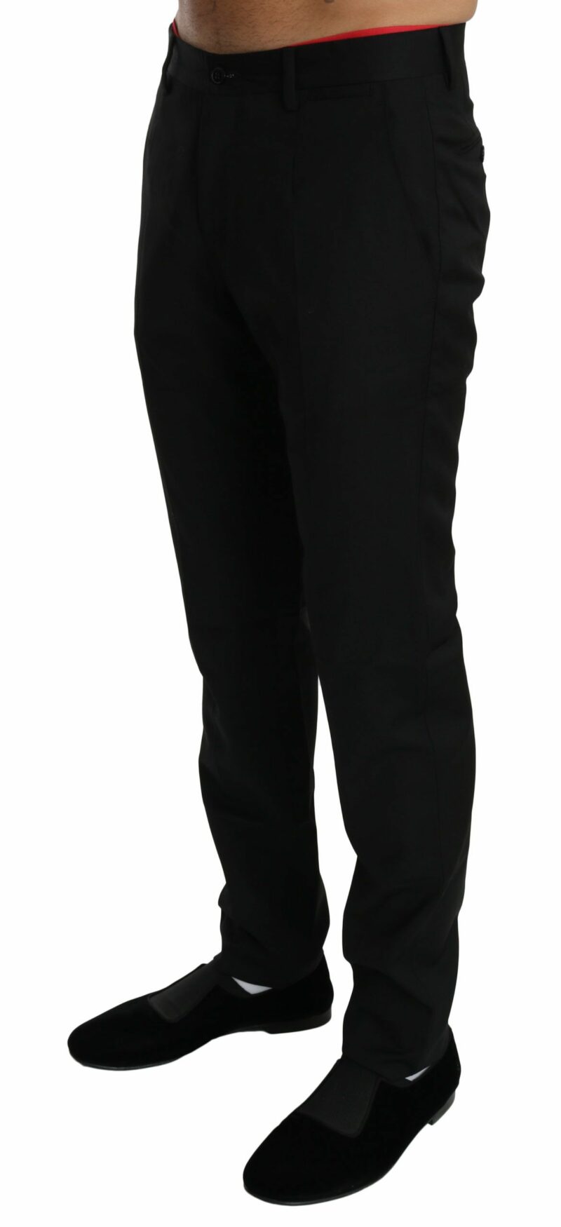Dolce & Gabbana Elegant Black Wool Dress Pants - Image 2
