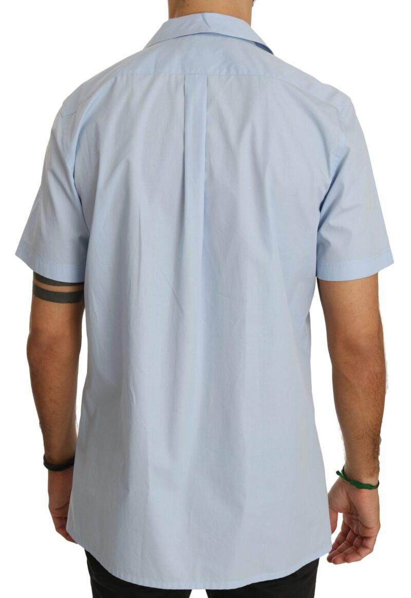 Dolce & Gabbana Elegant Blue Cotton Casual Shirt - Image 3