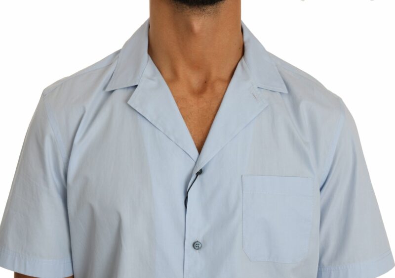 Dolce & Gabbana Elegant Blue Cotton Casual Shirt - Image 4
