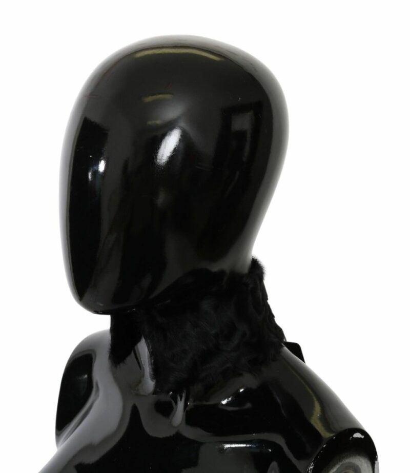 Dolce & Gabbana Elegant Black Lambskin Scarf - Image 2