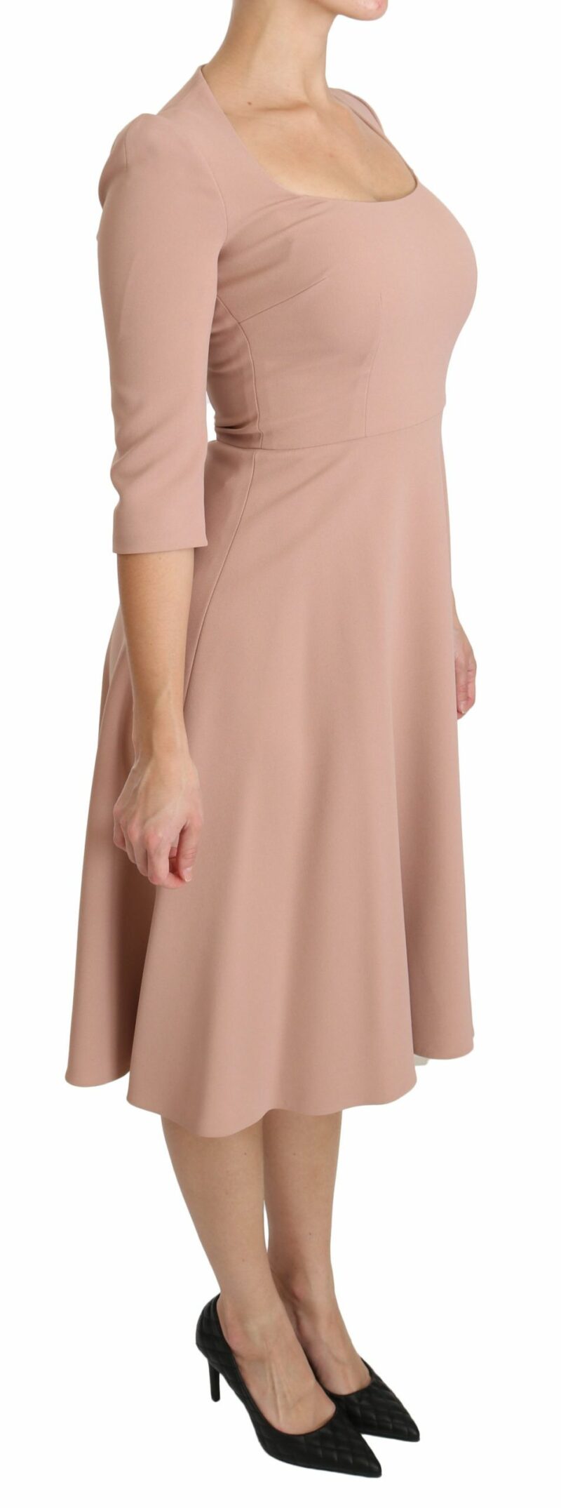 Dolce & Gabbana Elegant Light Pink A-Line Knee Length Dress - Image 2