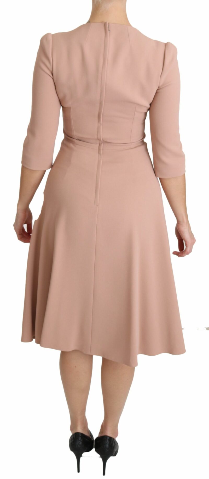 Dolce & Gabbana Elegant Light Pink A-Line Knee Length Dress - Image 4