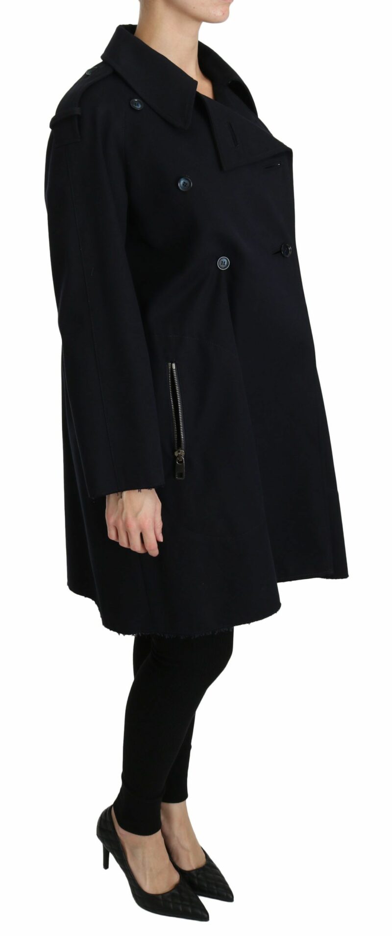 Dolce & Gabbana Elegant Polka Dot Lined Blue Jacket - Image 2