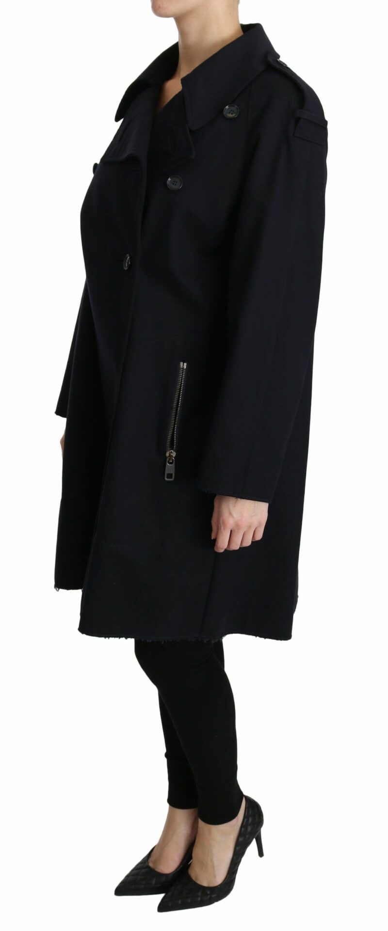 Dolce & Gabbana Elegant Polka Dot Lined Blue Jacket - Image 3