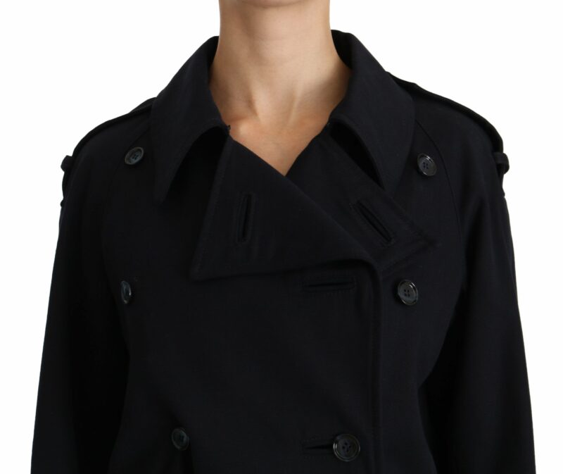 Dolce & Gabbana Elegant Polka Dot Lined Blue Jacket - Image 5