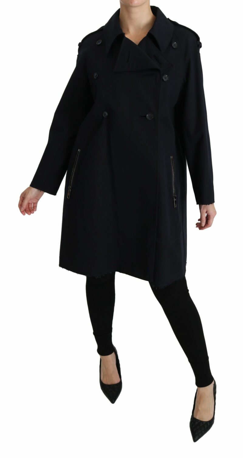 Dolce & Gabbana Elegant Polka Dot Lined Blue Jacket - Image 6
