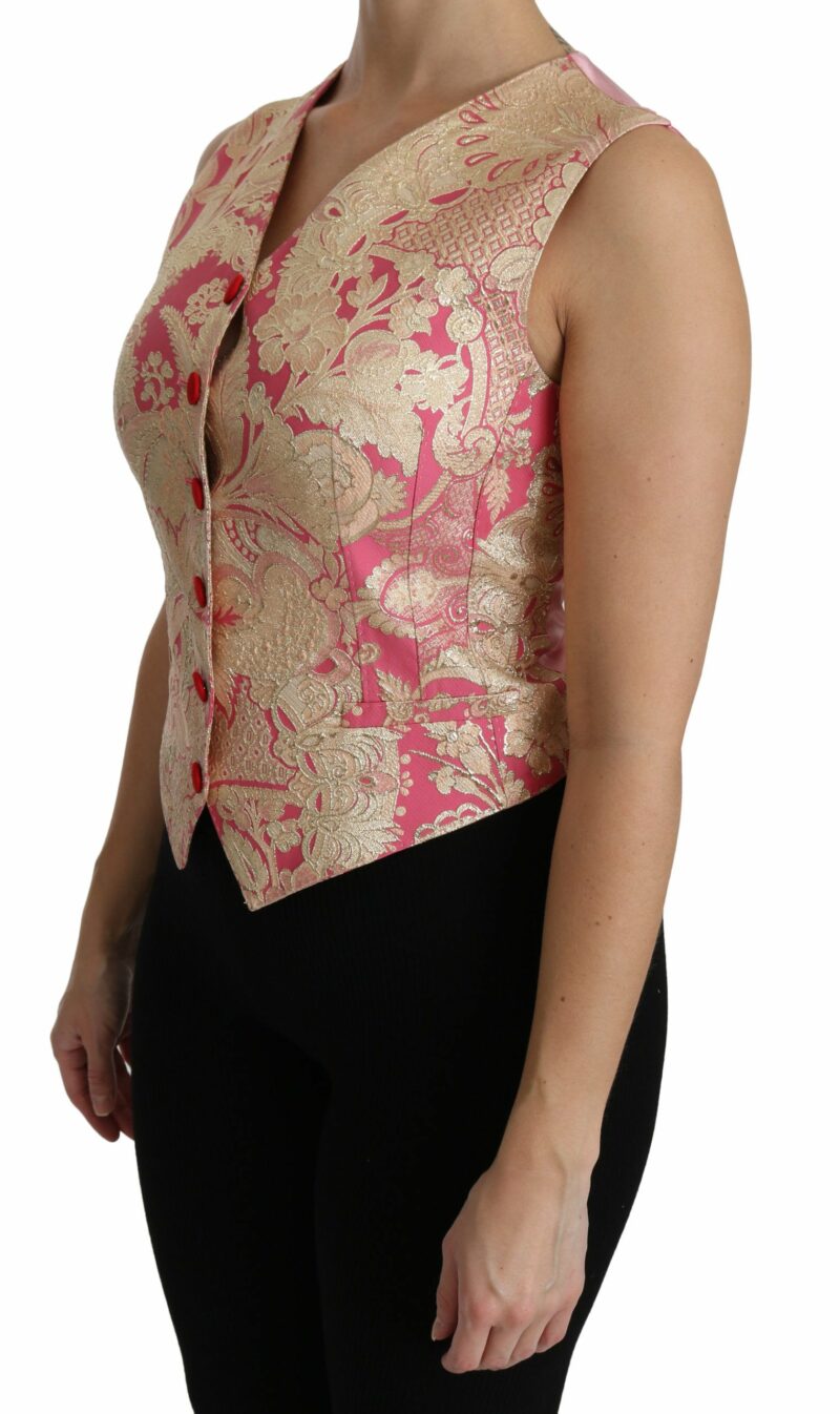 Dolce & Gabbana Elegant Silk Blend V-Neck Vest Top - Image 3