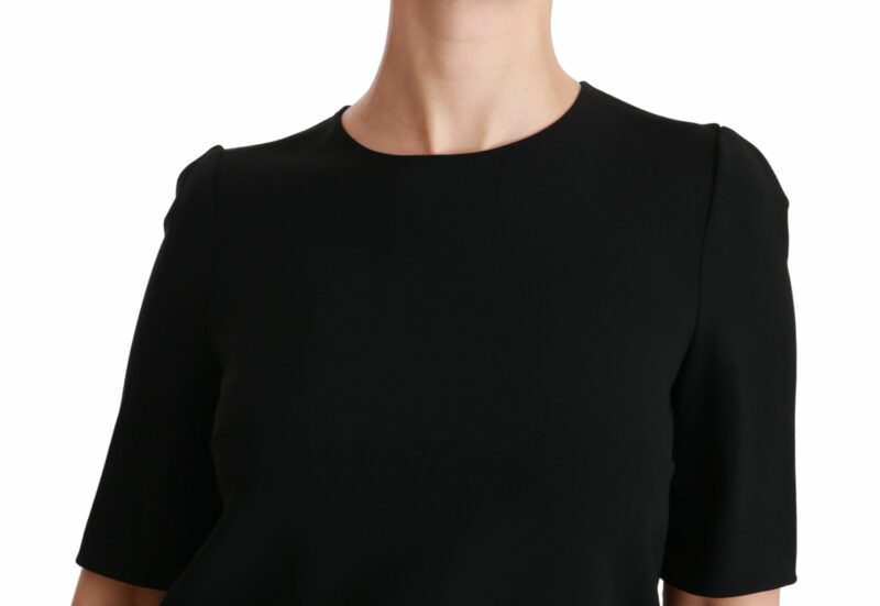 Dolce & Gabbana Elegant Black Stretch Blouse Top - Image 5