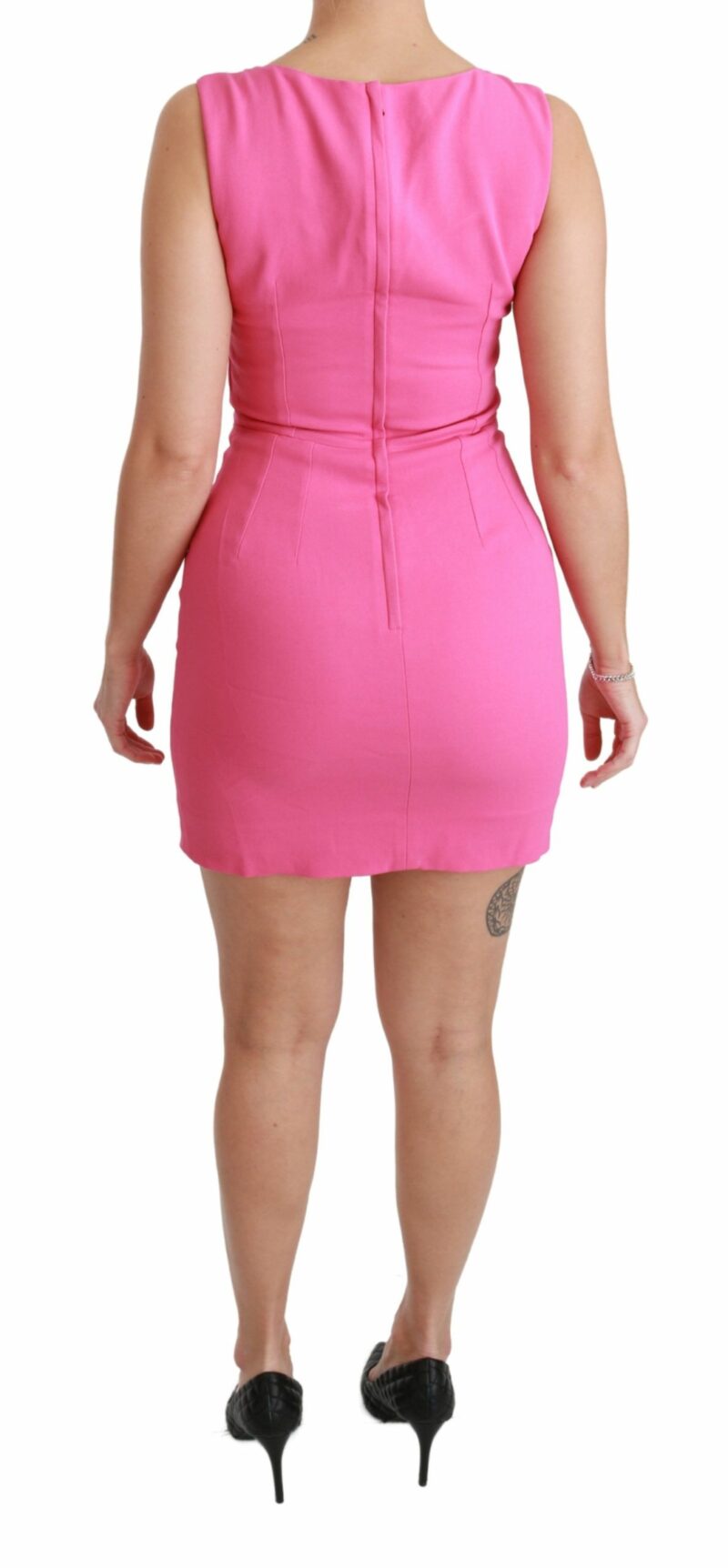 Dolce & Gabbana Chic Pink Sheath Mini Bodycon Dress - Image 4