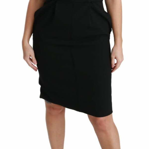 Dolce & Gabbana Elegant Knee-Length Sheath Dress in Black