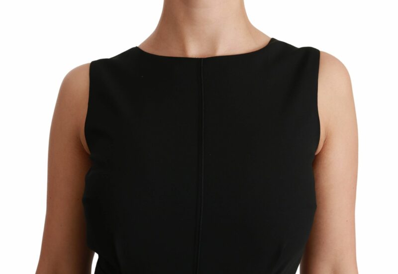 Dolce & Gabbana Elegant Knee-Length Sheath Dress in Black - Image 5