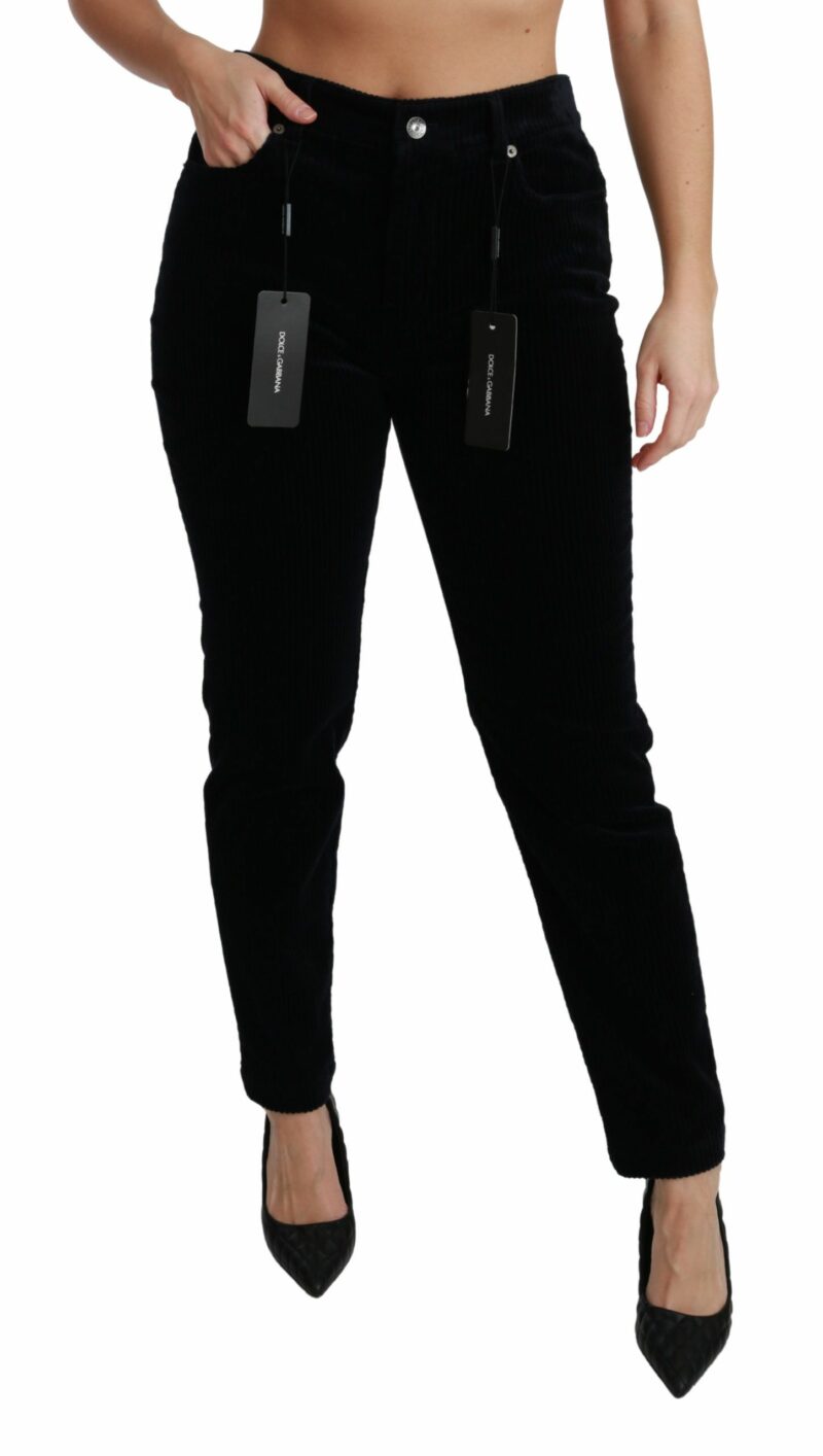 Dolce & Gabbana Chic Mid Waist Skinny Corduroy Jeans - Image 2