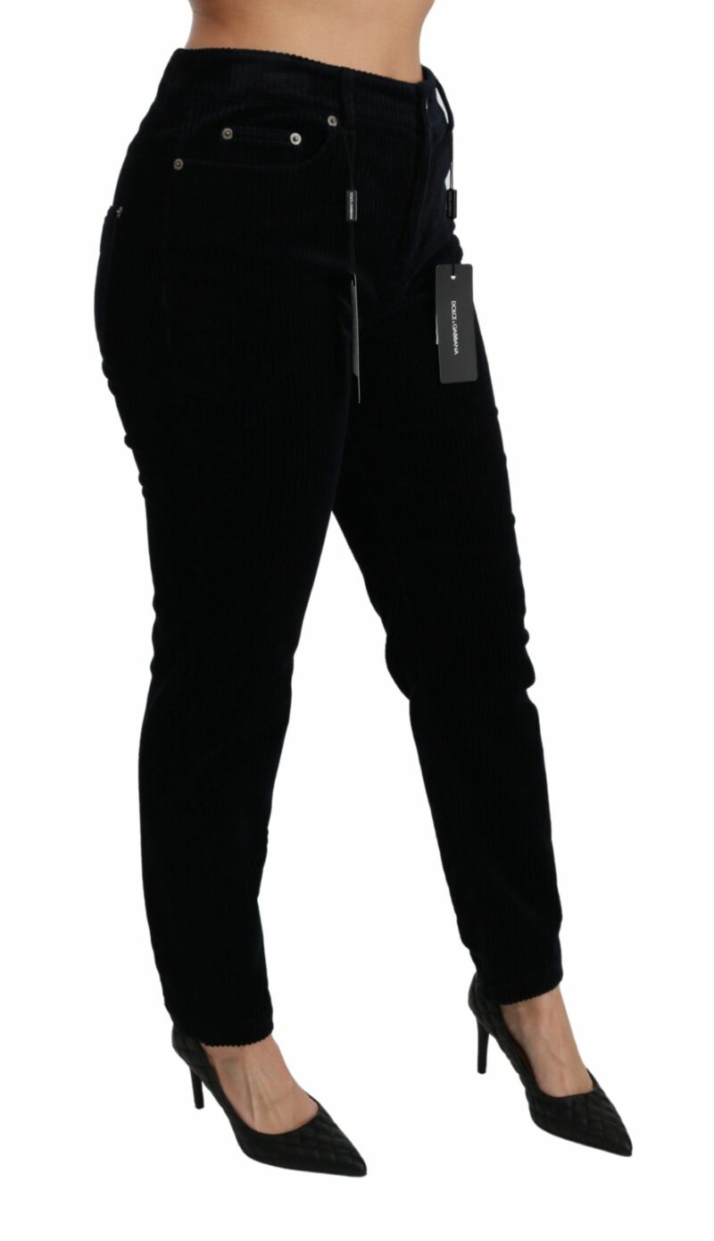Dolce & Gabbana Chic Mid Waist Skinny Corduroy Jeans - Image 3