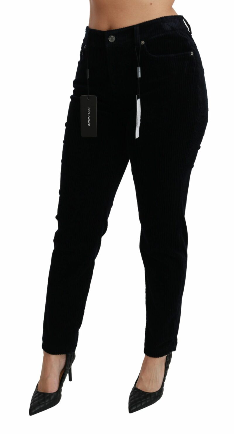 Dolce & Gabbana Chic Mid Waist Skinny Corduroy Jeans - Image 4