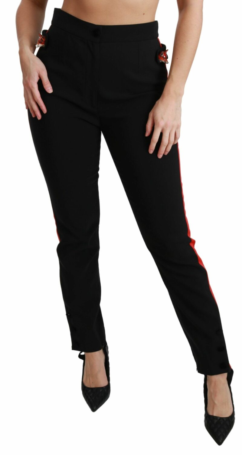 Dolce & Gabbana Chic High Waist Skinny Pants in Black - Image 2