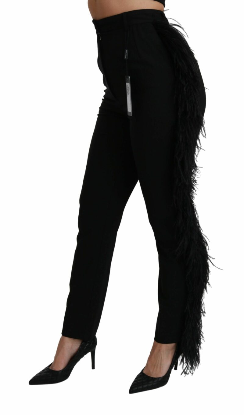 Dolce & Gabbana Elegant High Waist Wool Blend Pants - Image 4