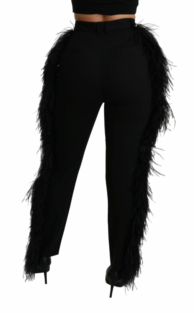 Dolce & Gabbana Elegant High Waist Wool Blend Pants - Image 5