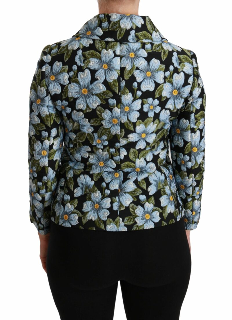 Dolce & Gabbana Elegant Floral Brocade Blazer Coat Jacket - Image 4