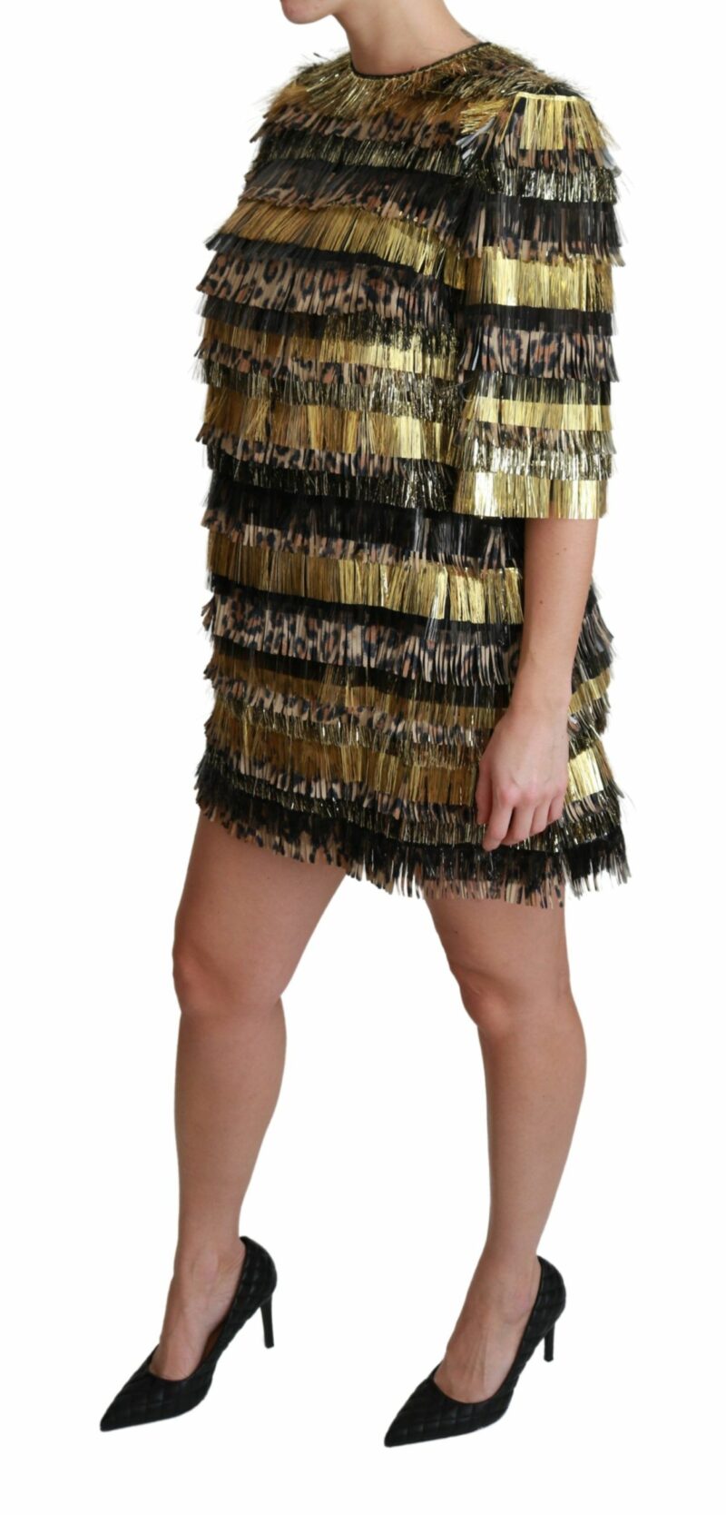 Dolce & Gabbana Elegant Sheath Mini Leopard Dress - Image 4
