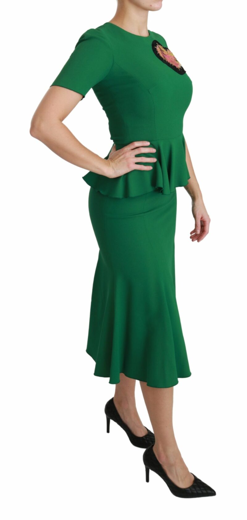 Dolce & Gabbana Enchanted Green Mermaid Midi Dress - Image 2