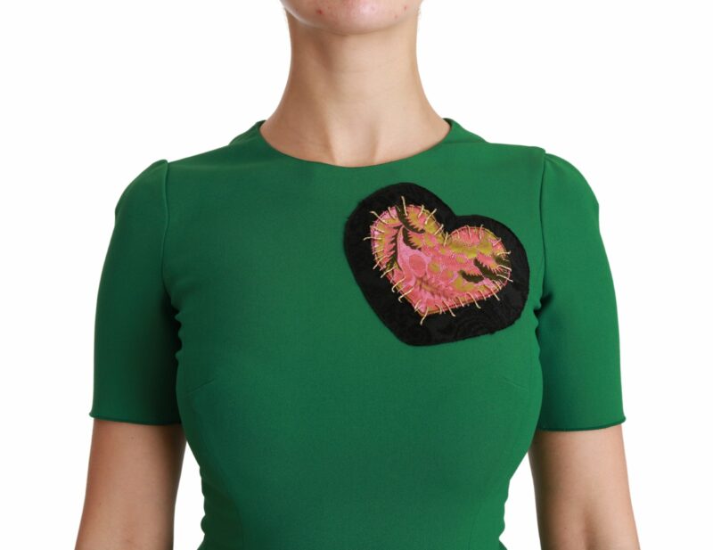 Dolce & Gabbana Enchanted Green Mermaid Midi Dress - Image 5