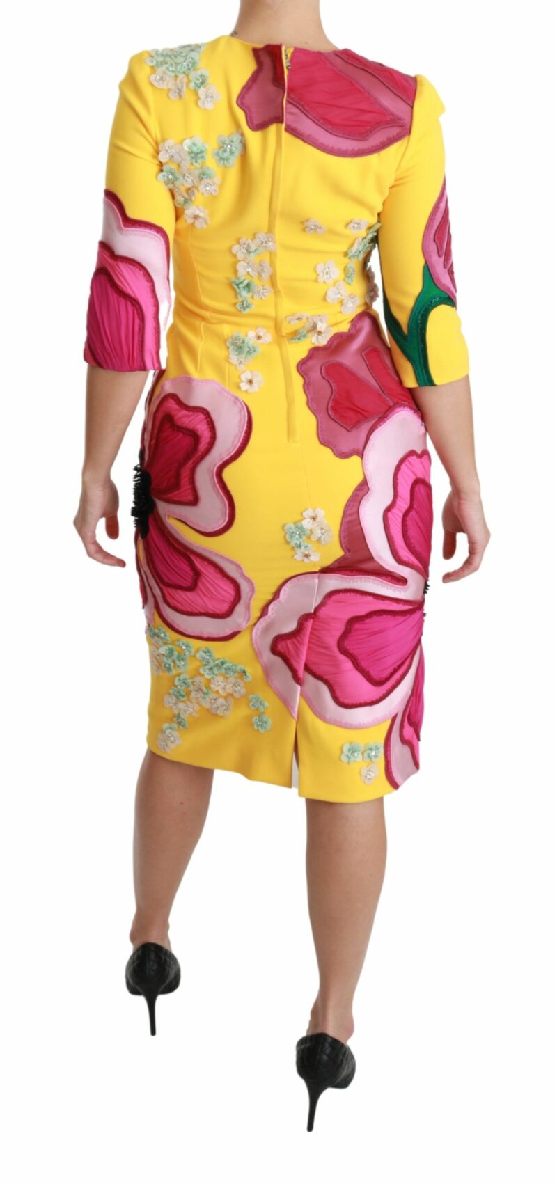 Dolce & Gabbana Sunshine Bloom Sheath Knee-Length Dress - Image 4