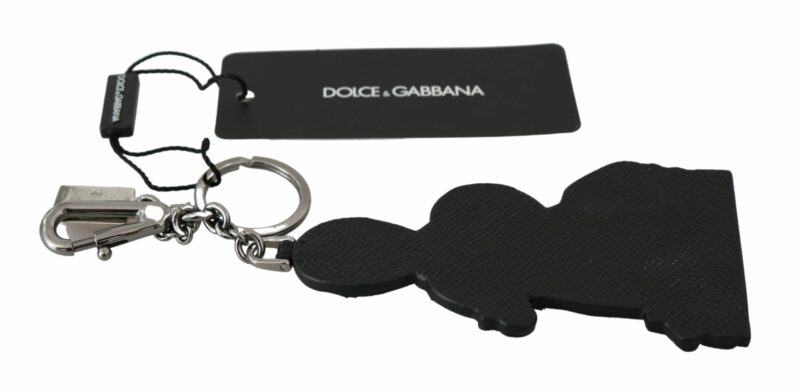 Dolce & Gabbana Elegant Trio-Tone Leather Keychain - Image 2