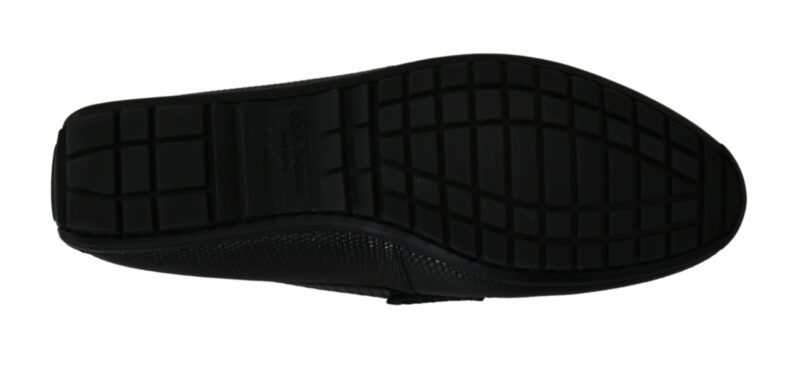 Dolce & Gabbana Exquisite Black Lizard Leather Loafers - Image 7