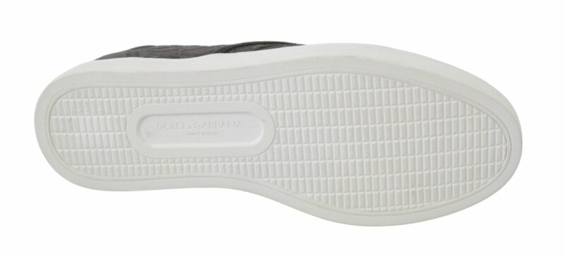 Dolce & Gabbana Elegant Gray Caiman Leather Loafers - Image 6