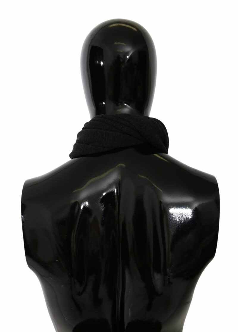 Dolce & Gabbana Elegant Virgin Wool Men's Scarf with Embroidery - Image 2