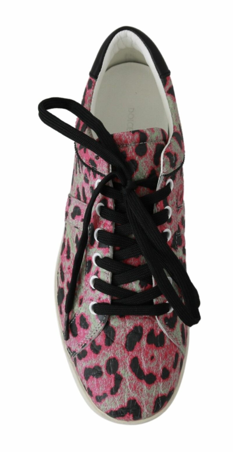 Dolce & Gabbana Multicolor Crocodile Leather Sneakers - Image 3
