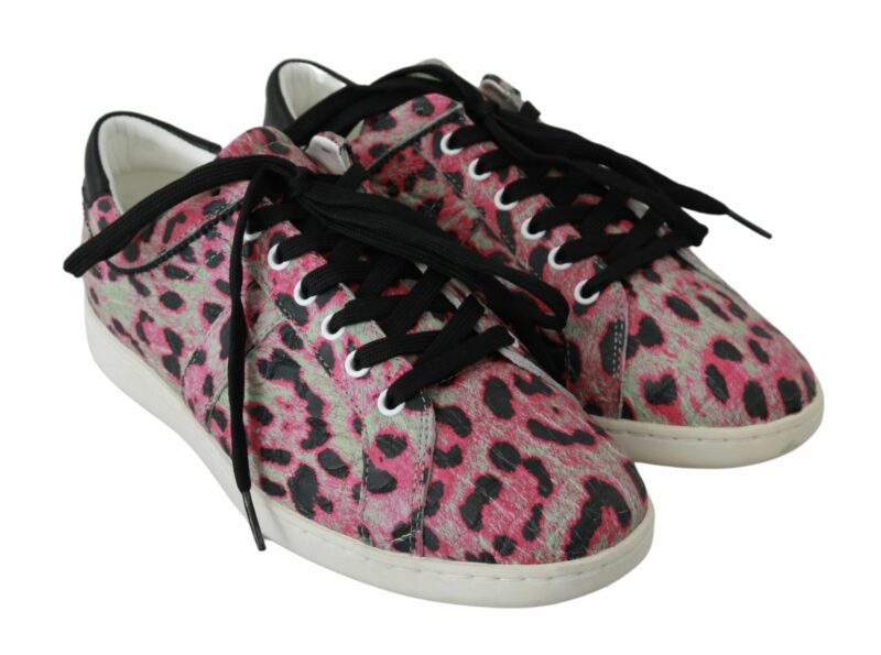 Dolce & Gabbana Multicolor Crocodile Leather Sneakers - Image 5