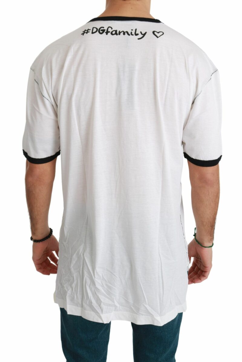 Dolce & Gabbana Elegant White Silk-Blend Men's T-Shirt - Image 2