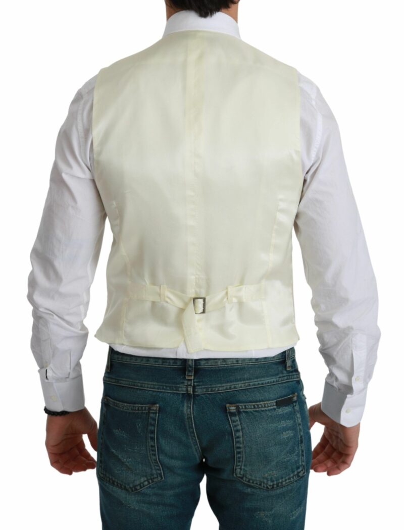 Dolce & Gabbana Elegant Cream Wool Dress Vest - Image 2