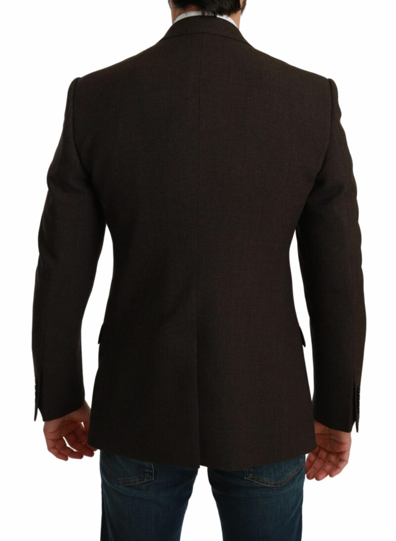 Dolce & Gabbana Elegant Brown Virgin Wool Martini Blazer - Image 3