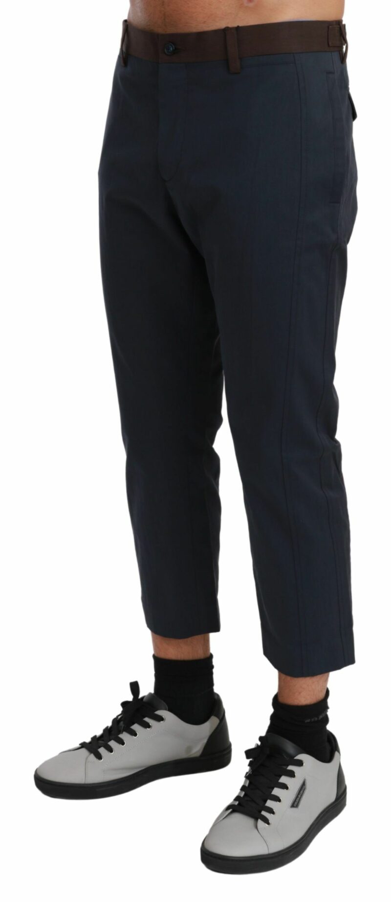 Dolce & Gabbana Chic Cropped Stripe Casual Pants - Image 2